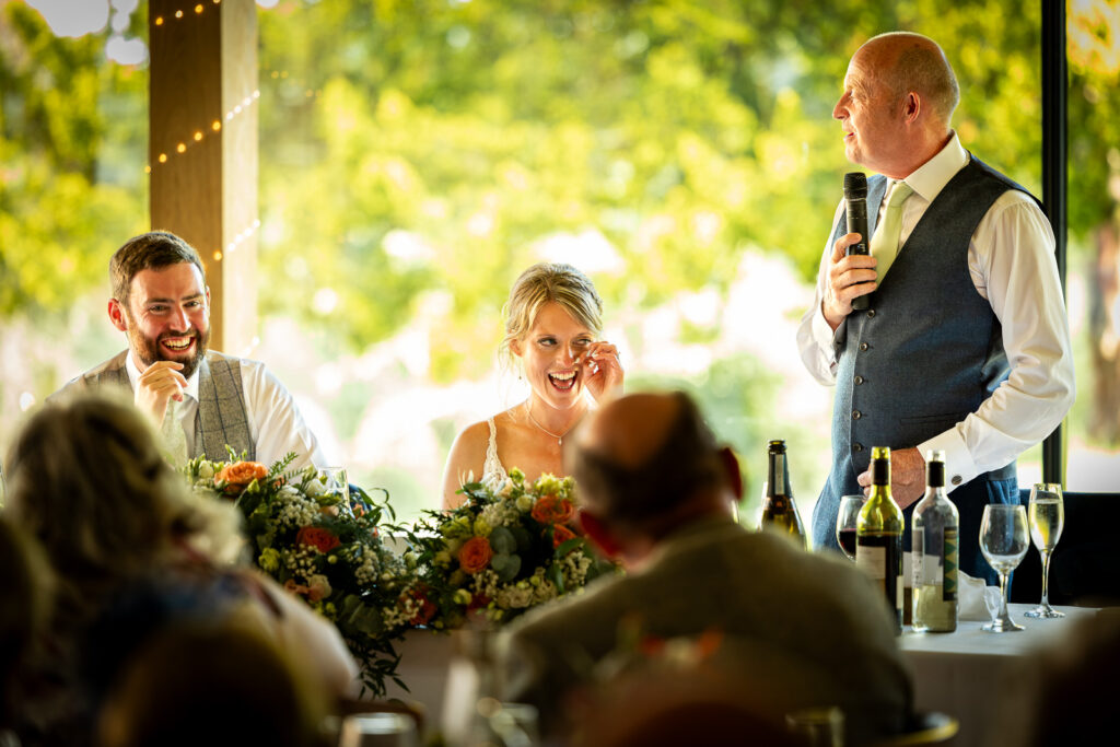 Father of the bride making his speech.